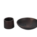 Serving dish high 2 pieces ash Rieva